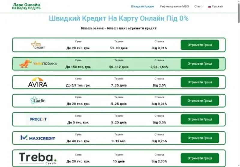 Скріншот lave com ua