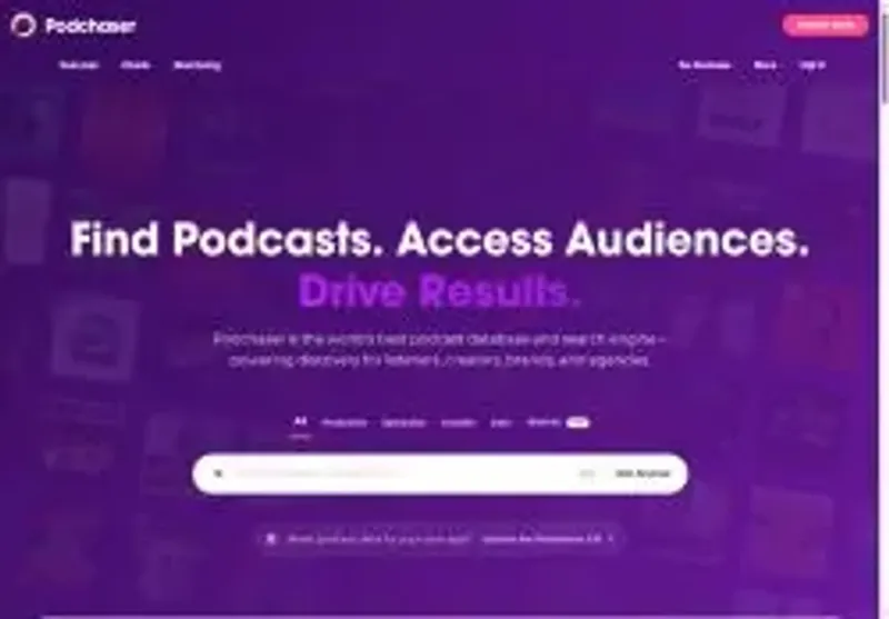 Скріншот podchaser com