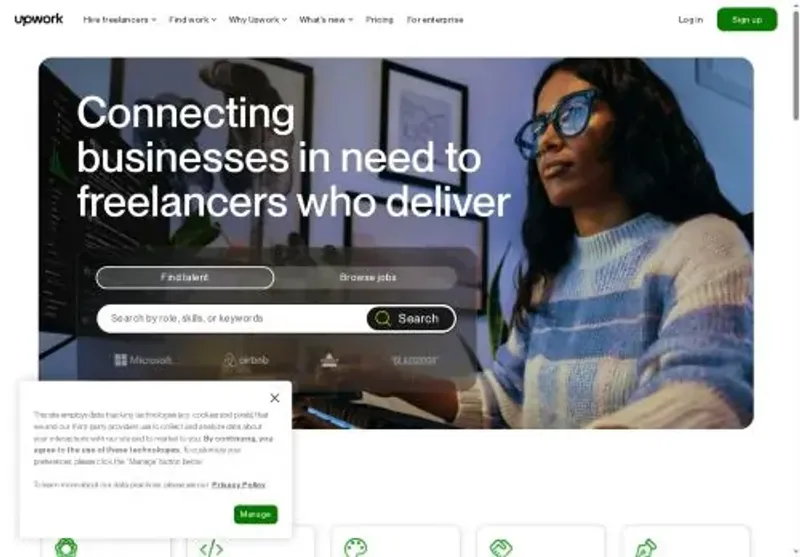 Скріншот upwork com