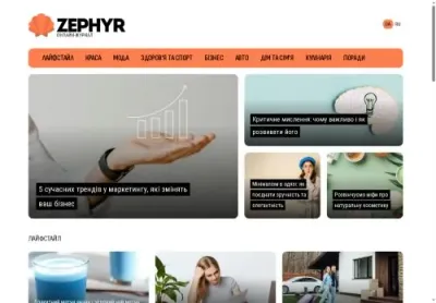 Превʼю zephyr com ua